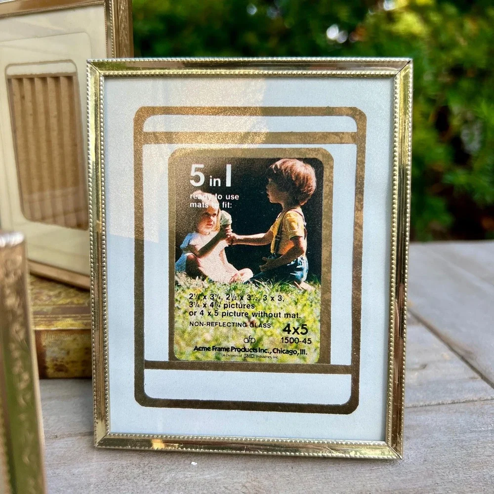 Vintage Mini Gold Frames | Set of 4